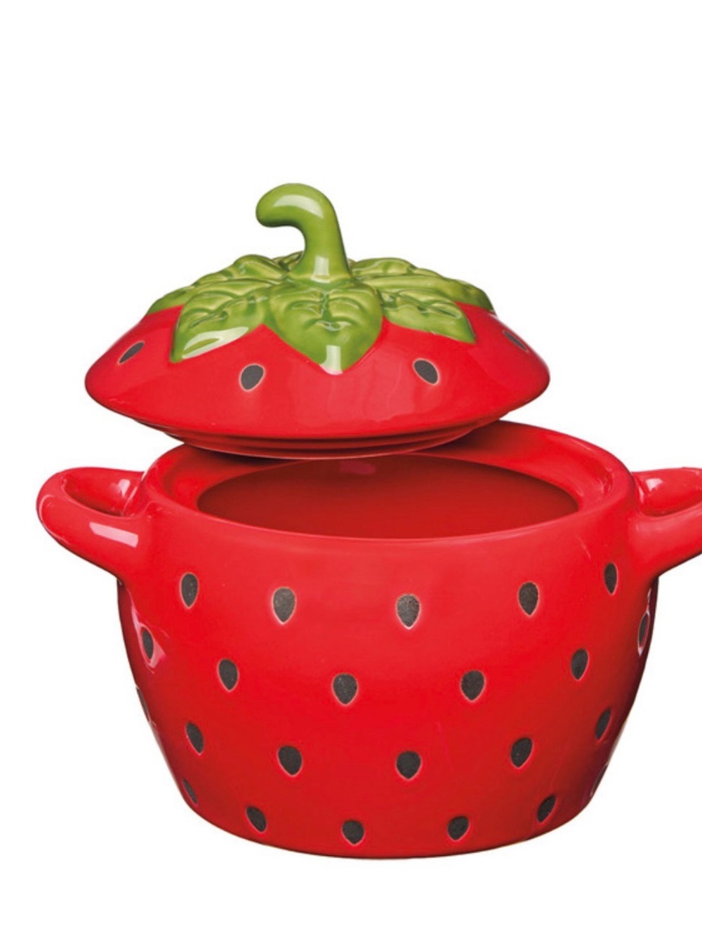 Ceramic Strawberry Baker Enamel finish by Crofton Oven to Table